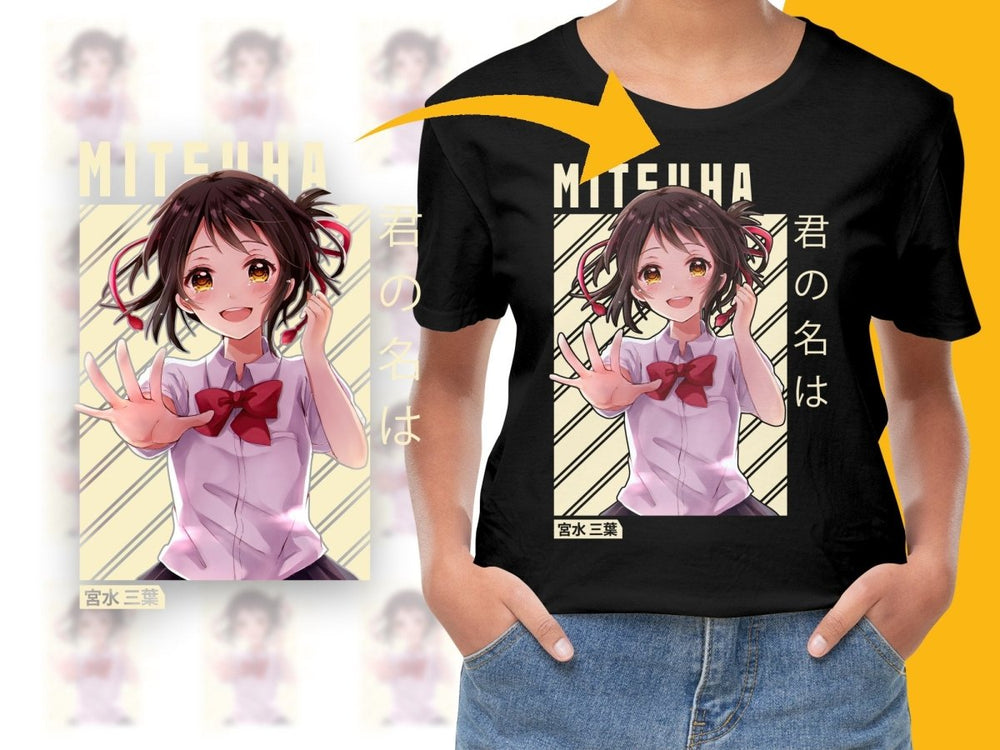Your Name Anime Mitsuha Character PNG Download Digital - Teepew