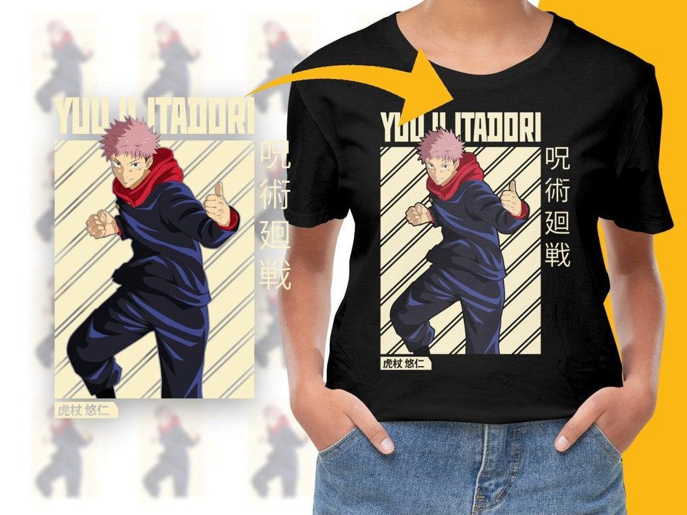 Yuji Itadori Anime Character Name PNG Digital - Teepew