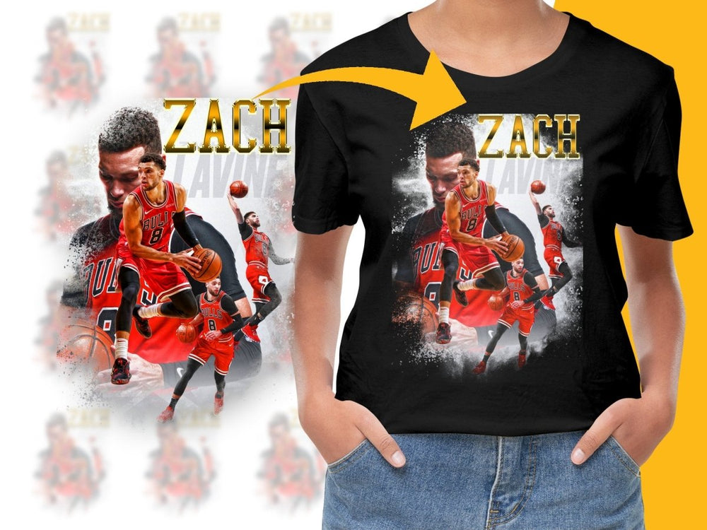 Zach LaVine Dynamic Basketball Star Chicago Bulls Bootleg PNG File - Teepew