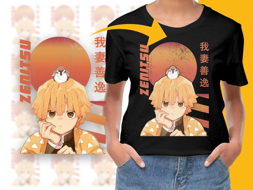 Zenitsu with Bird Head Digital Download 300 DPI Anime Art Digital - Teepew
