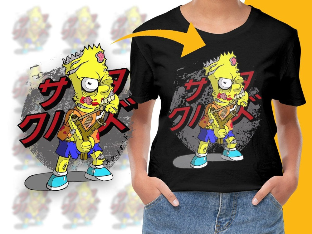 Zombie Bart Simpson Inspired Graphic PNG File - Teepew